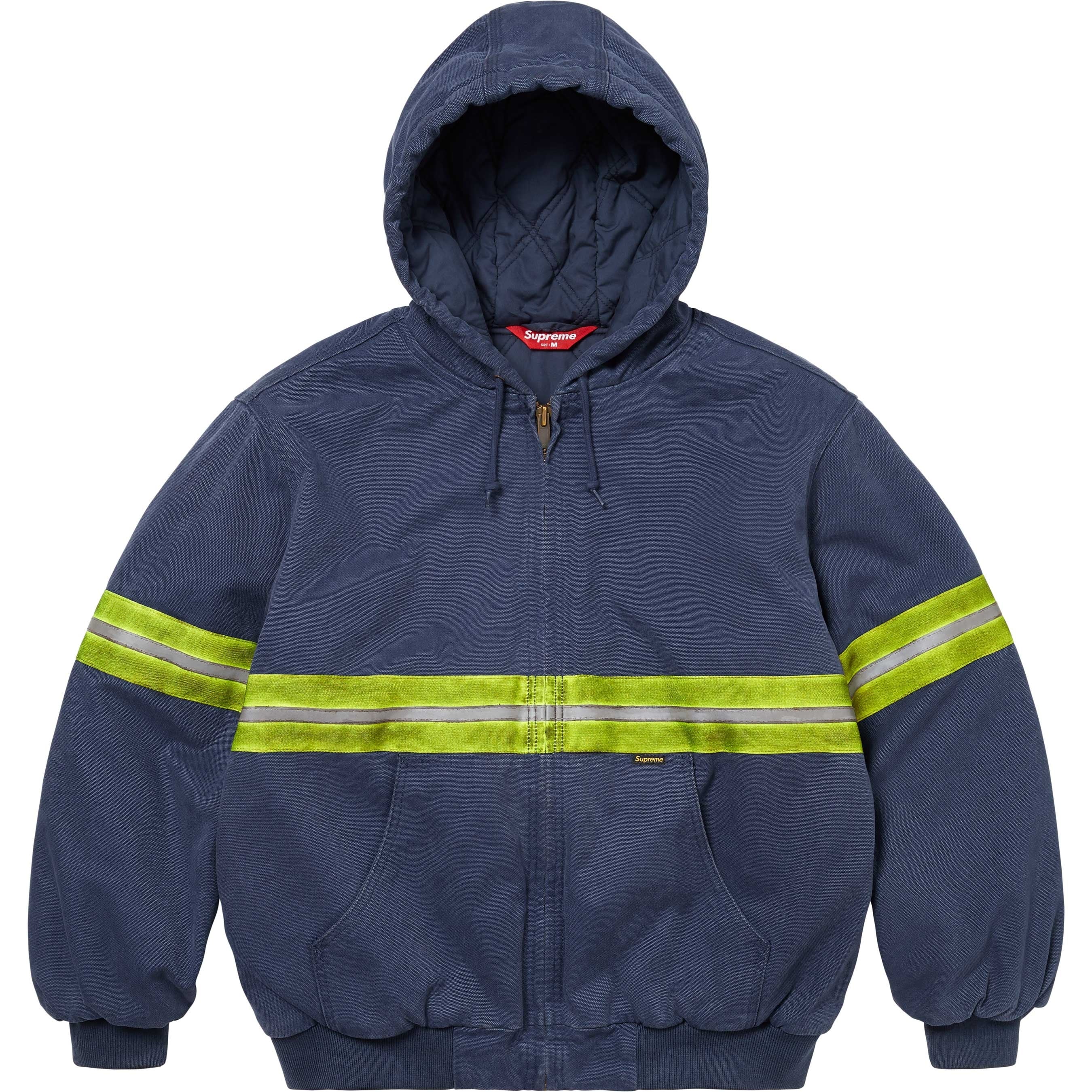 Reflective Stripe Hooded Work Jacket view 5